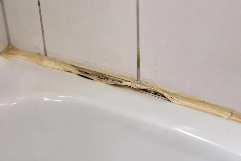 Kitbedrijf Doorn – loslatende kit naast het bad